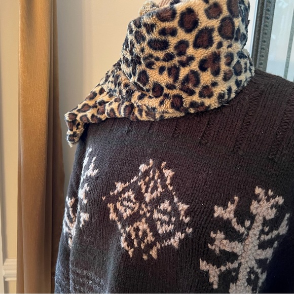 JEFFREY BANKS – 100% Wool Hand Knit Long Sleeve Sweater as Women’s SKI SWEATER - Picture 3 of 9